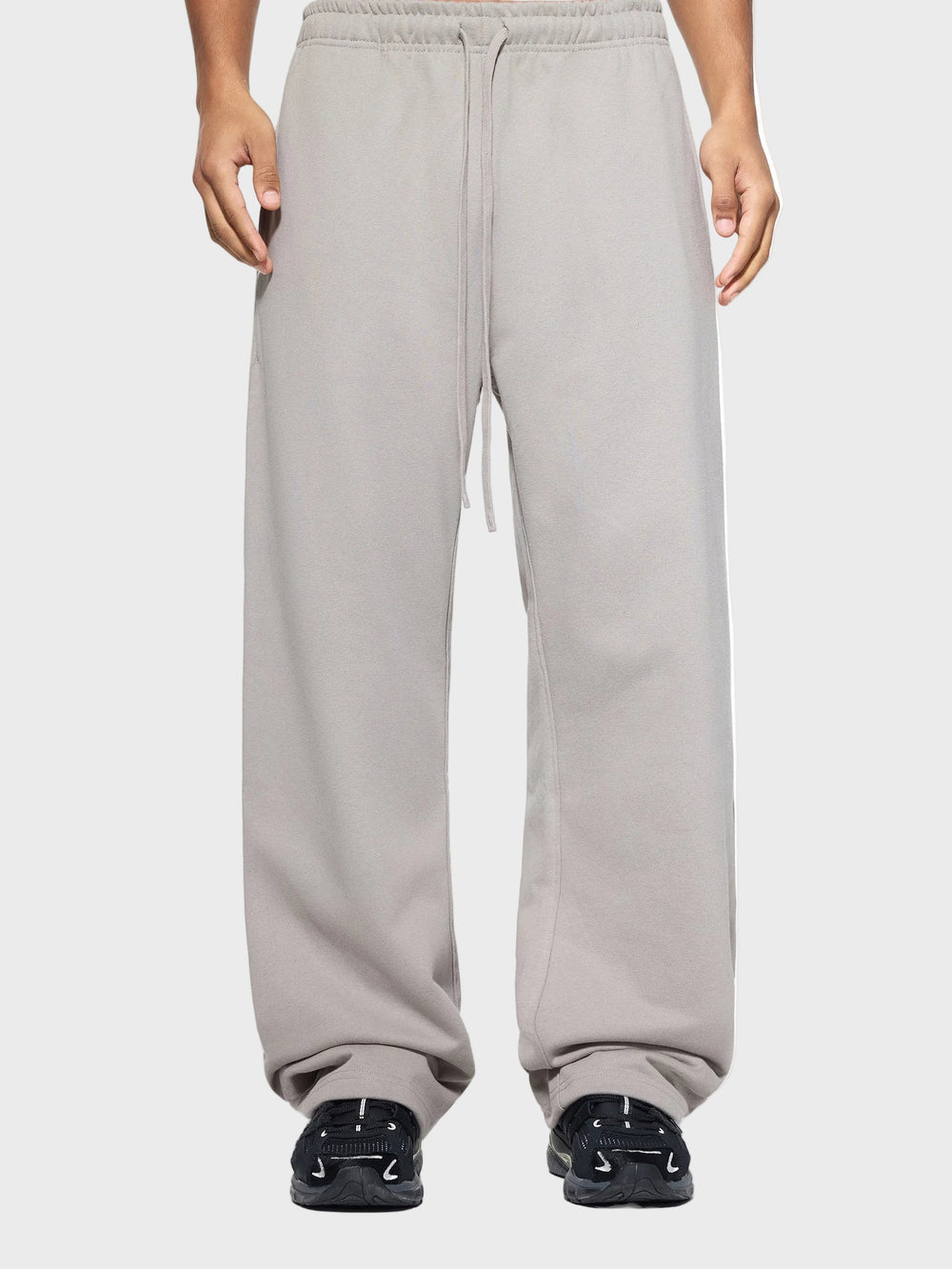 Solid Color Straight-Leg Sweatpants