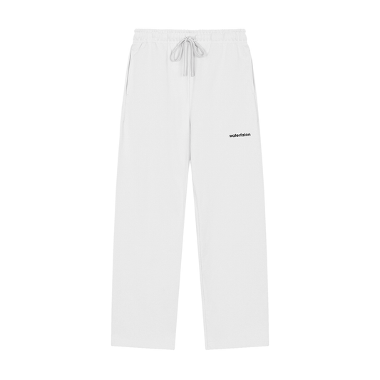 Solid Color Straight-Leg Sweatpants