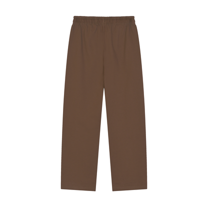 Solid Color Straight-Leg Sweatpants