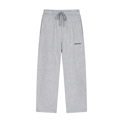 Solid Color Straight-Leg Sweatpants