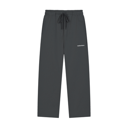 Solid Color Straight-Leg Sweatpants