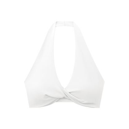 Women's Pleated Halter Sports Bra