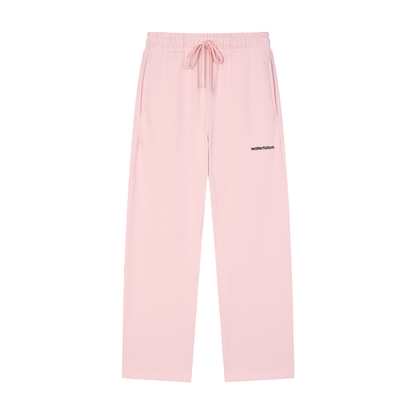 Solid Color Straight-Leg Sweatpants
