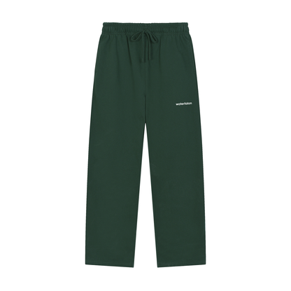 Solid Color Straight-Leg Sweatpants