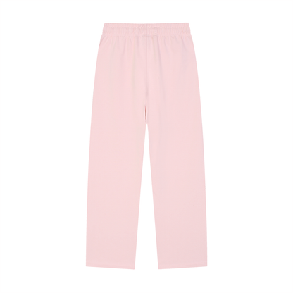 Solid Color Straight-Leg Sweatpants