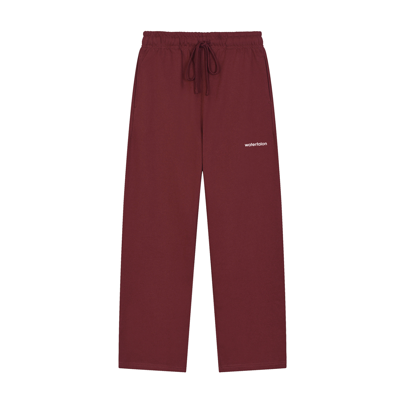 Solid Color Straight-Leg Sweatpants