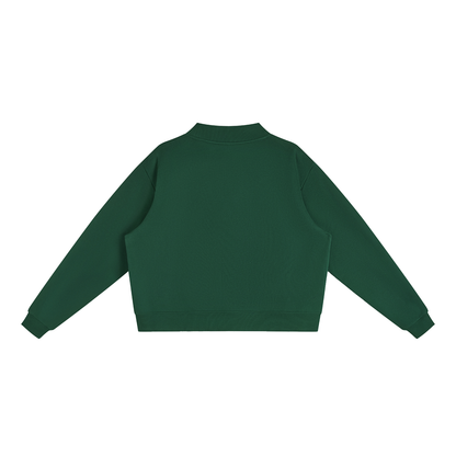 Essential Fleece Mock-Neck Crew Sweatshirt