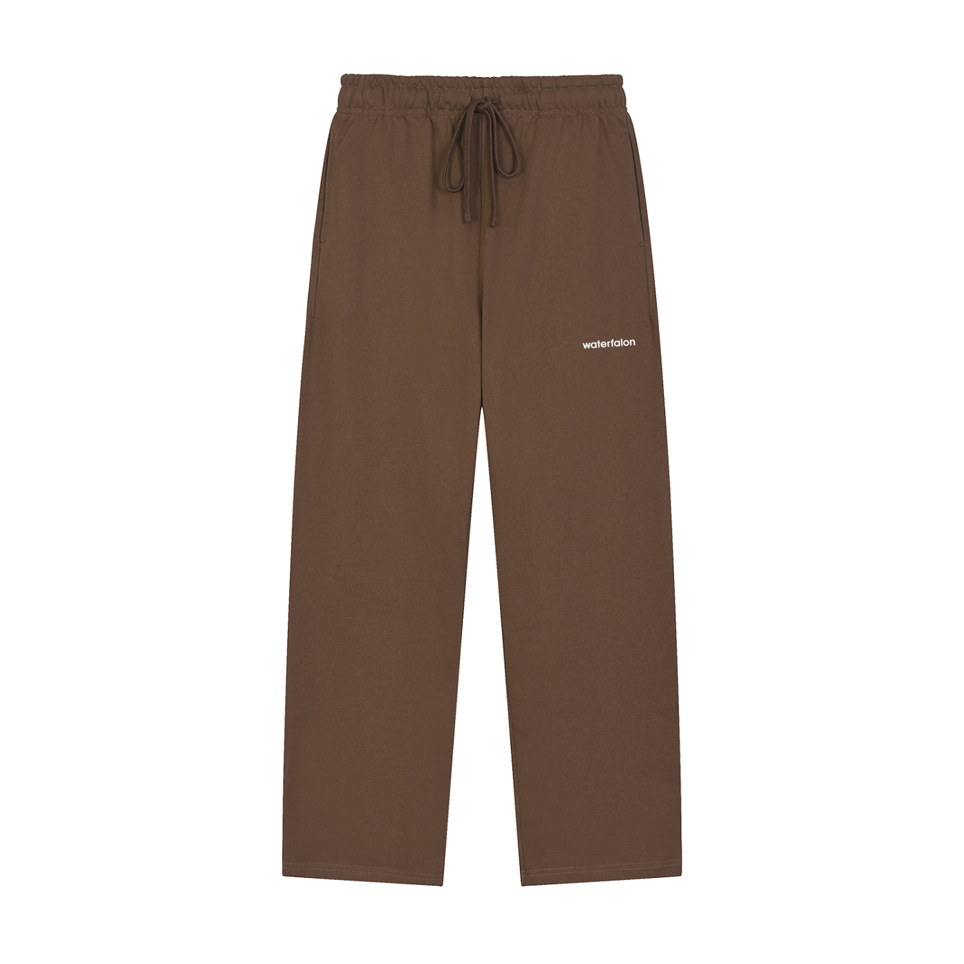 Solid Color Straight-Leg Sweatpants