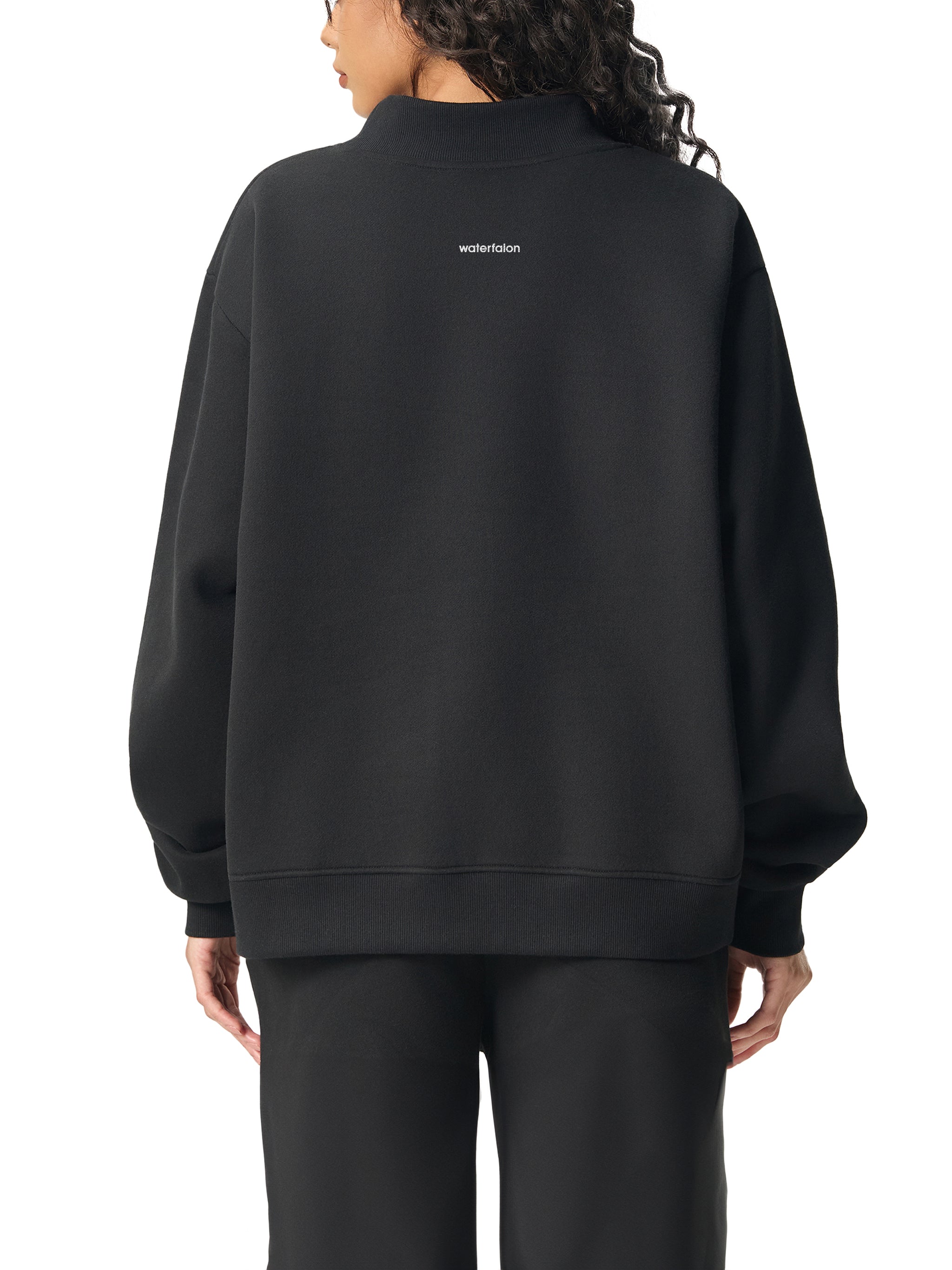 Fleece Mock-Neck Sweatshirt