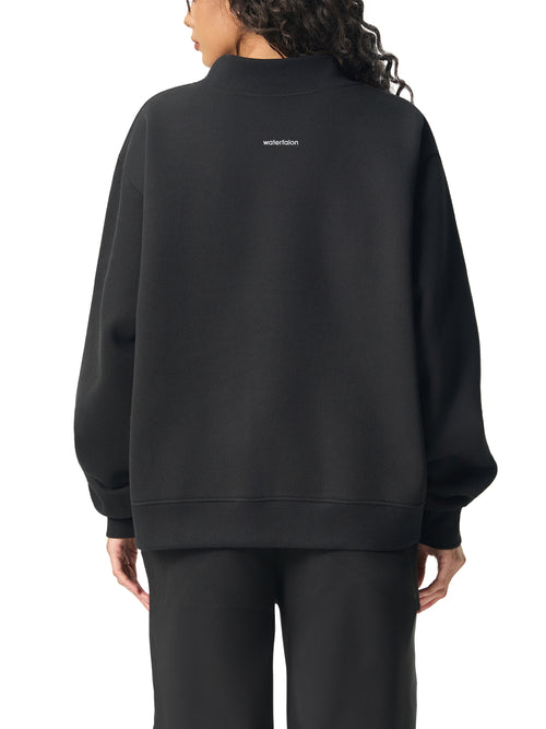 Fleece Mock-Neck Sweatshirt