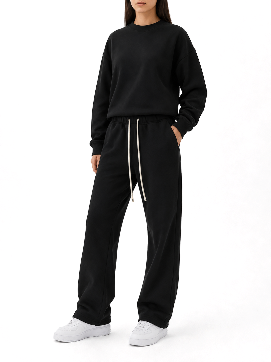 Fleece Straight-Leg Pants