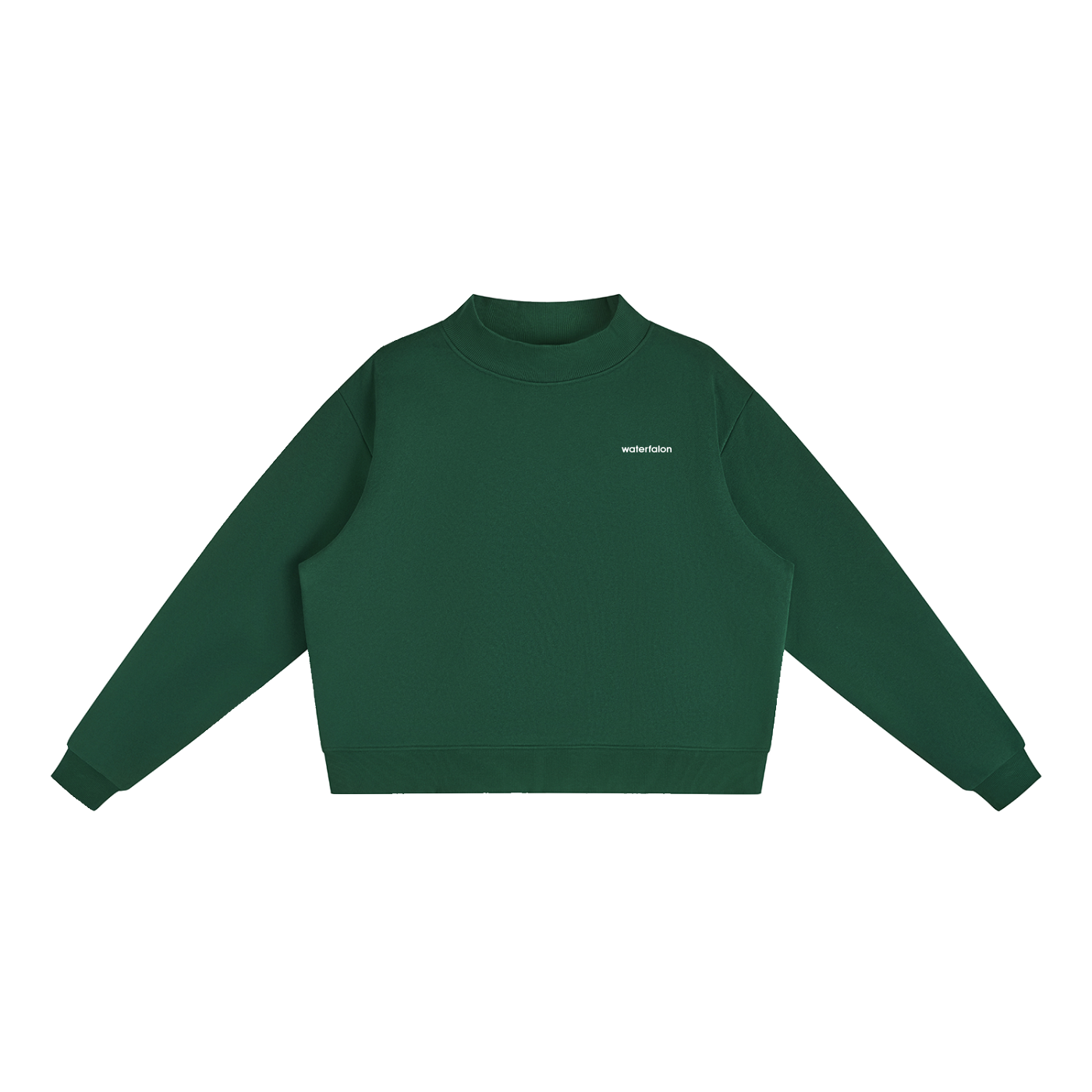 Essential Fleece Mock-Neck Crew Sweatshirt