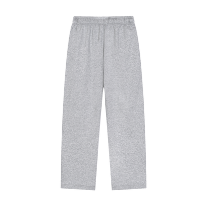 Solid Color Straight-Leg Sweatpants